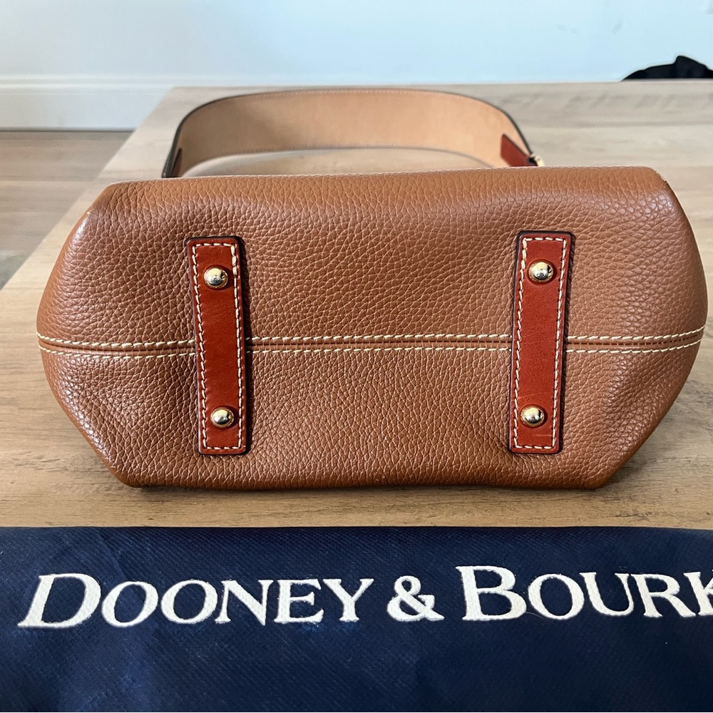 Dooney & Bourke Brown Leather Shoulder Bag - Picture 6 of 12